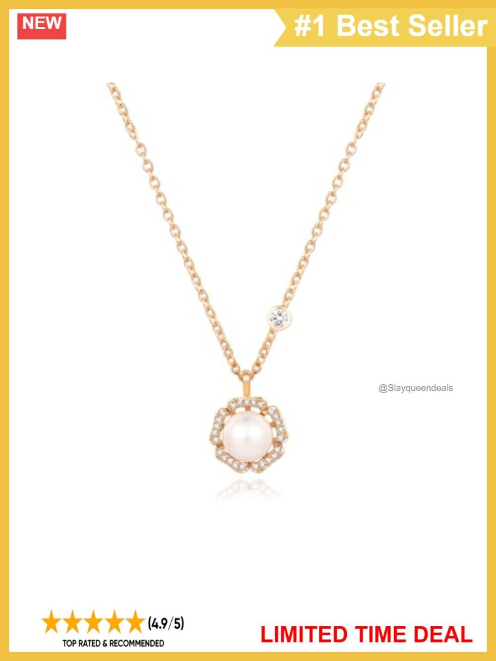 14k Gold Plated Pearl Necklace Dainty Choker Lariat Drop Wedding Jewelry